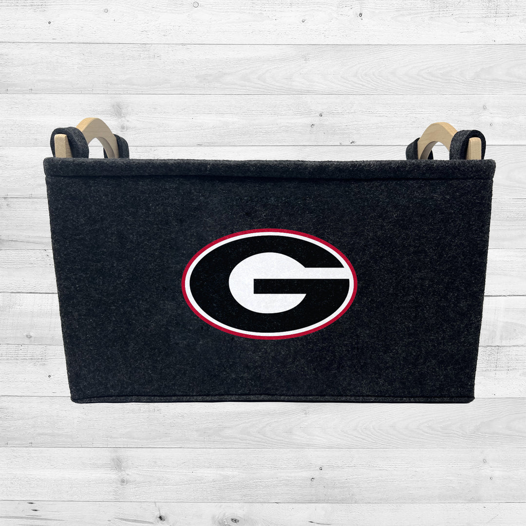 Georgia Bulldogs | NCAA Officially Licensed | Toy Basket | Perfect for Home Decor & Dog Toys