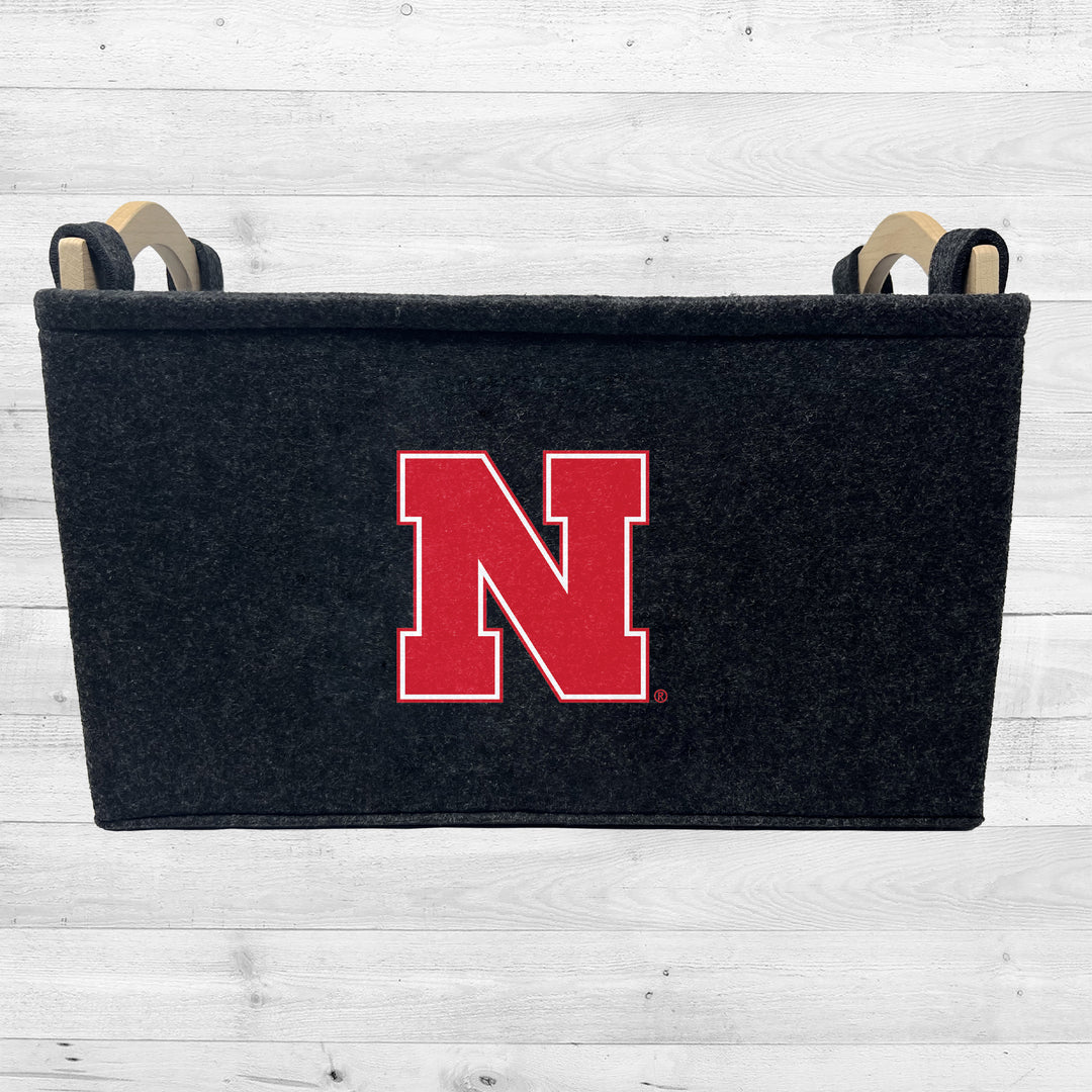 Nebraska Cornhuskers | NCAA Officially Licensed | Toy Basket | Perfect for Home Decor & Dog Toys