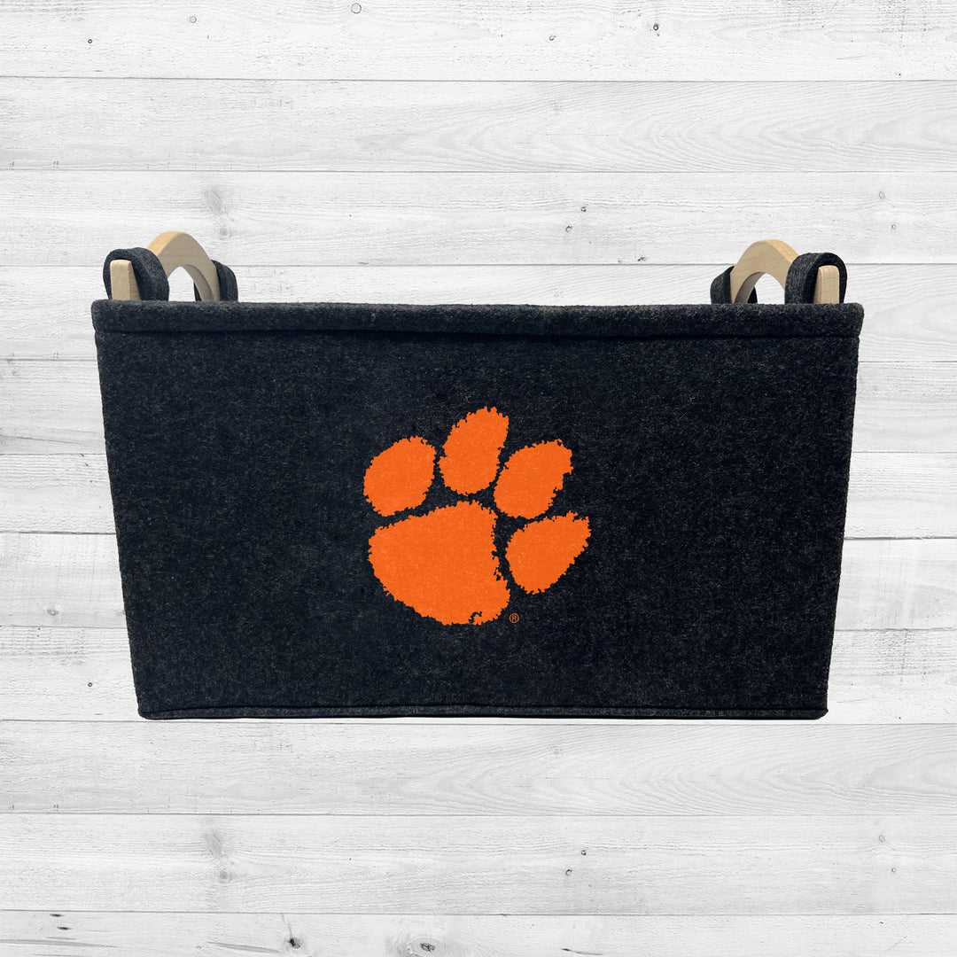Clemson Tigers | NCAA Officially Licensed | Toy Basket | Perfect for Home Decor & Dog Toys
