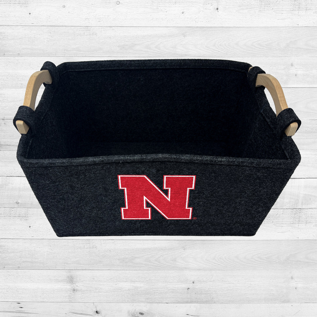 Nebraska Cornhuskers | NCAA Officially Licensed | Toy Basket | Perfect for Home Decor & Dog Toys