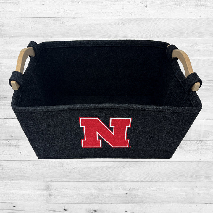 Nebraska Cornhuskers | NCAA Officially Licensed | Toy Basket | Perfect for Home Decor & Dog Toys