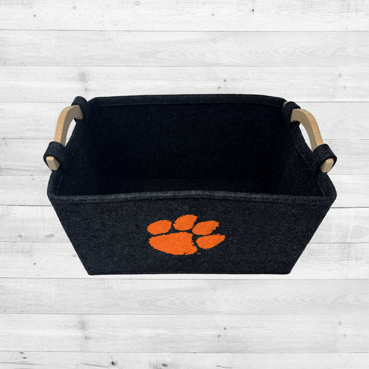 Clemson Tigers | NCAA Officially Licensed | Toy Basket | Perfect for Home Decor & Dog Toys