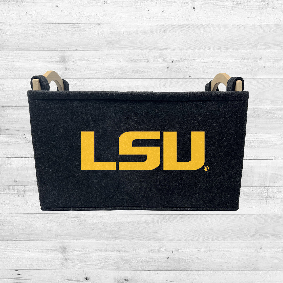 LSU Tigers | NCAA Officially Licensed | Toy Basket | Perfect for Home Decor & Dog Toys