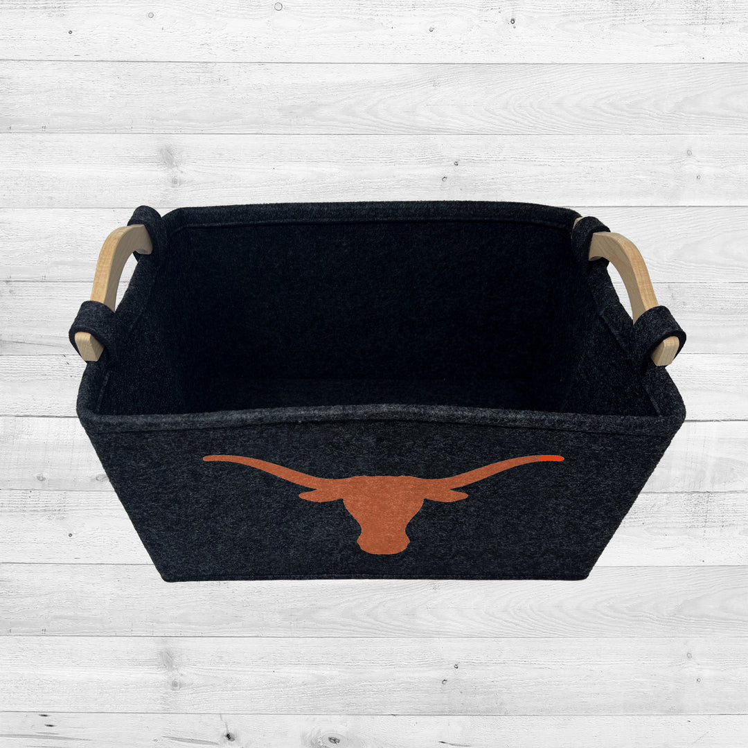 Texas Longhorns | NCAA Officially Licensed | Toy Basket | Perfect for Home Decor & Dog Toys