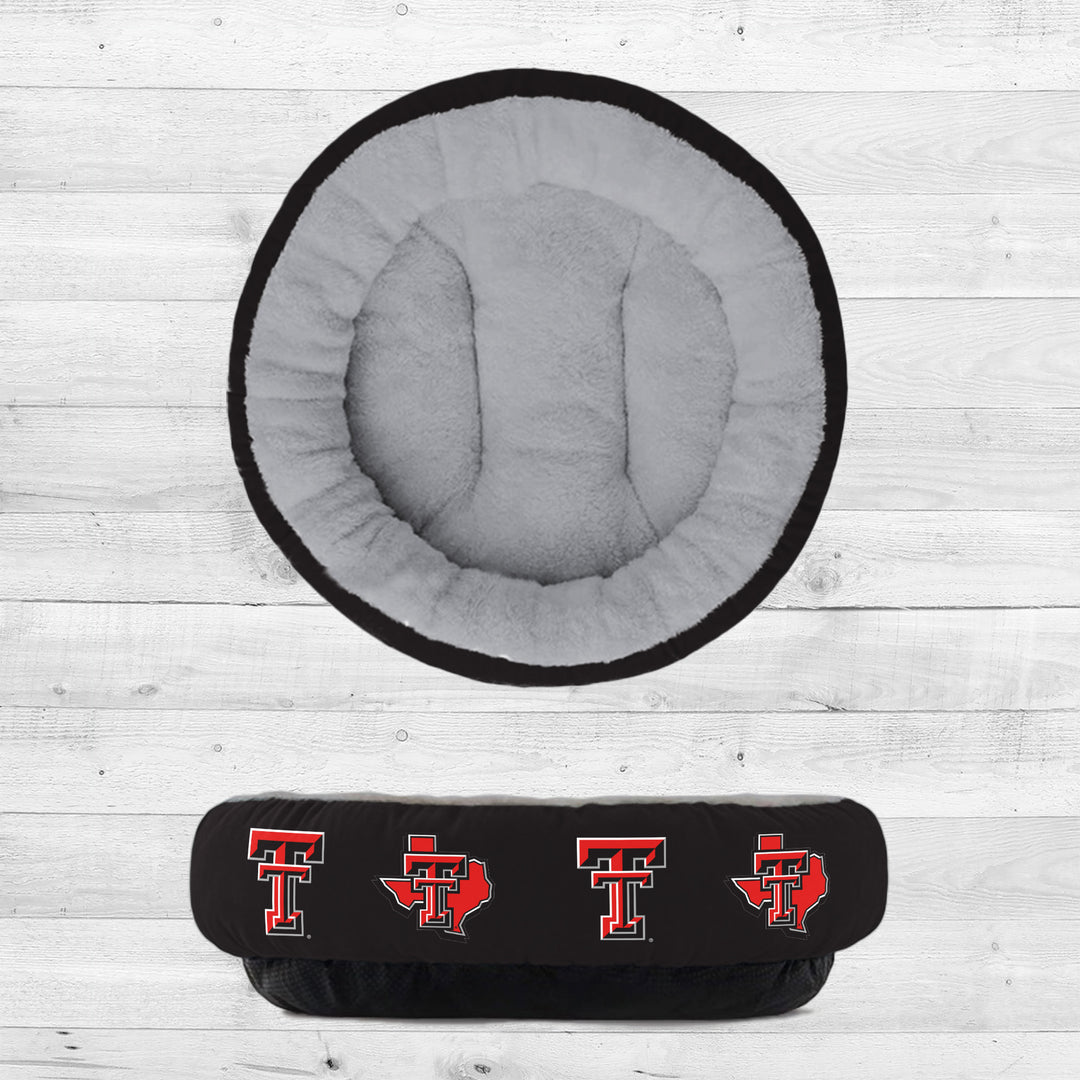 Texas Tech Red Raiders | NCAA Officially Licensed | Plush Donut Dog Bed