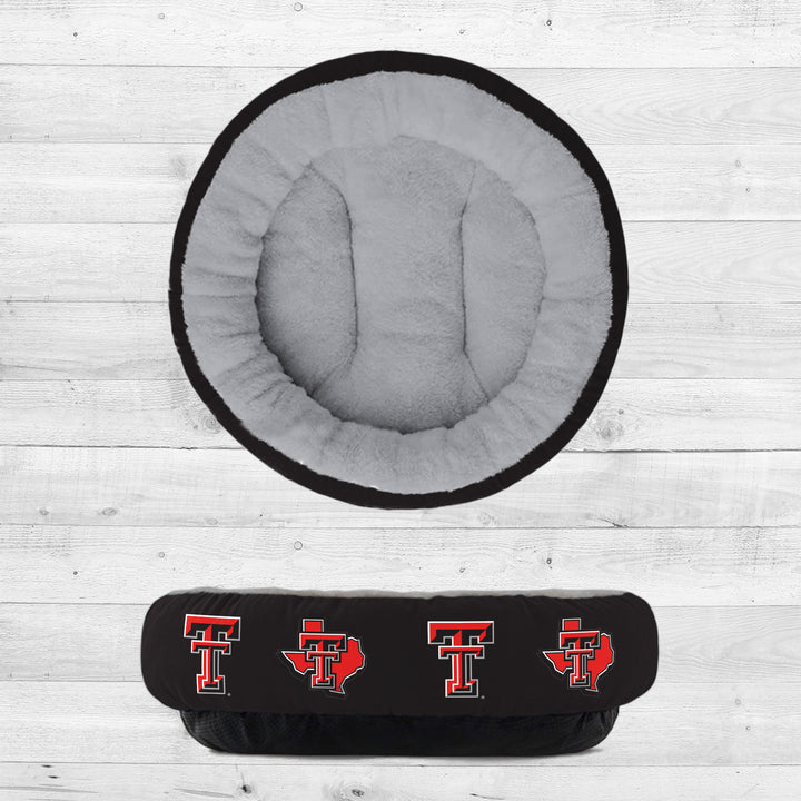 Texas Tech Red Raiders | NCAA Officially Licensed | Plush Donut Dog Bed