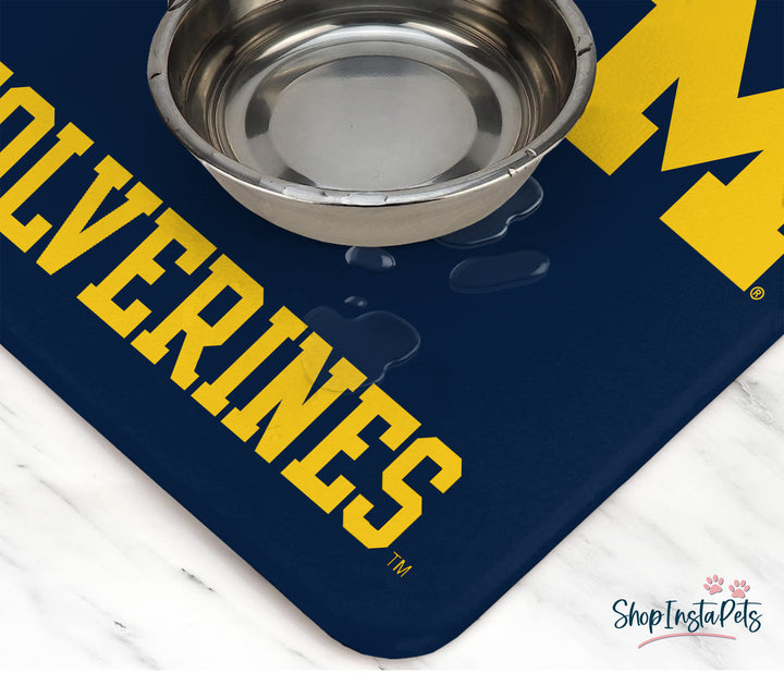 Michigan Wolverines | NCAA Officially Licensed | Food & Water Mat