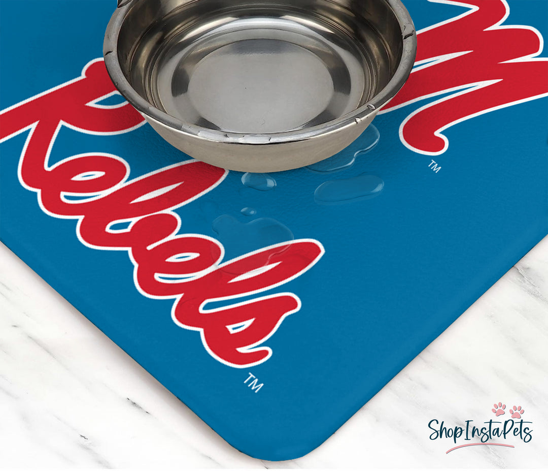 Ole Miss Rebels | NCAA Officially Licensed | Food & Water Mat
