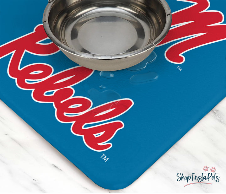 Ole Miss Rebels | NCAA Officially Licensed | Food & Water Mat