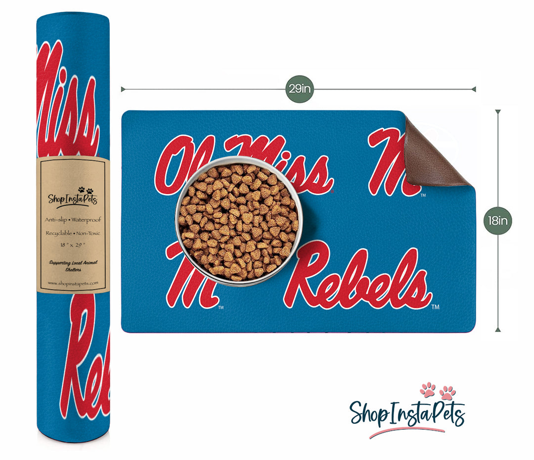 Ole Miss Rebels | NCAA Officially Licensed | Food & Water Mat
