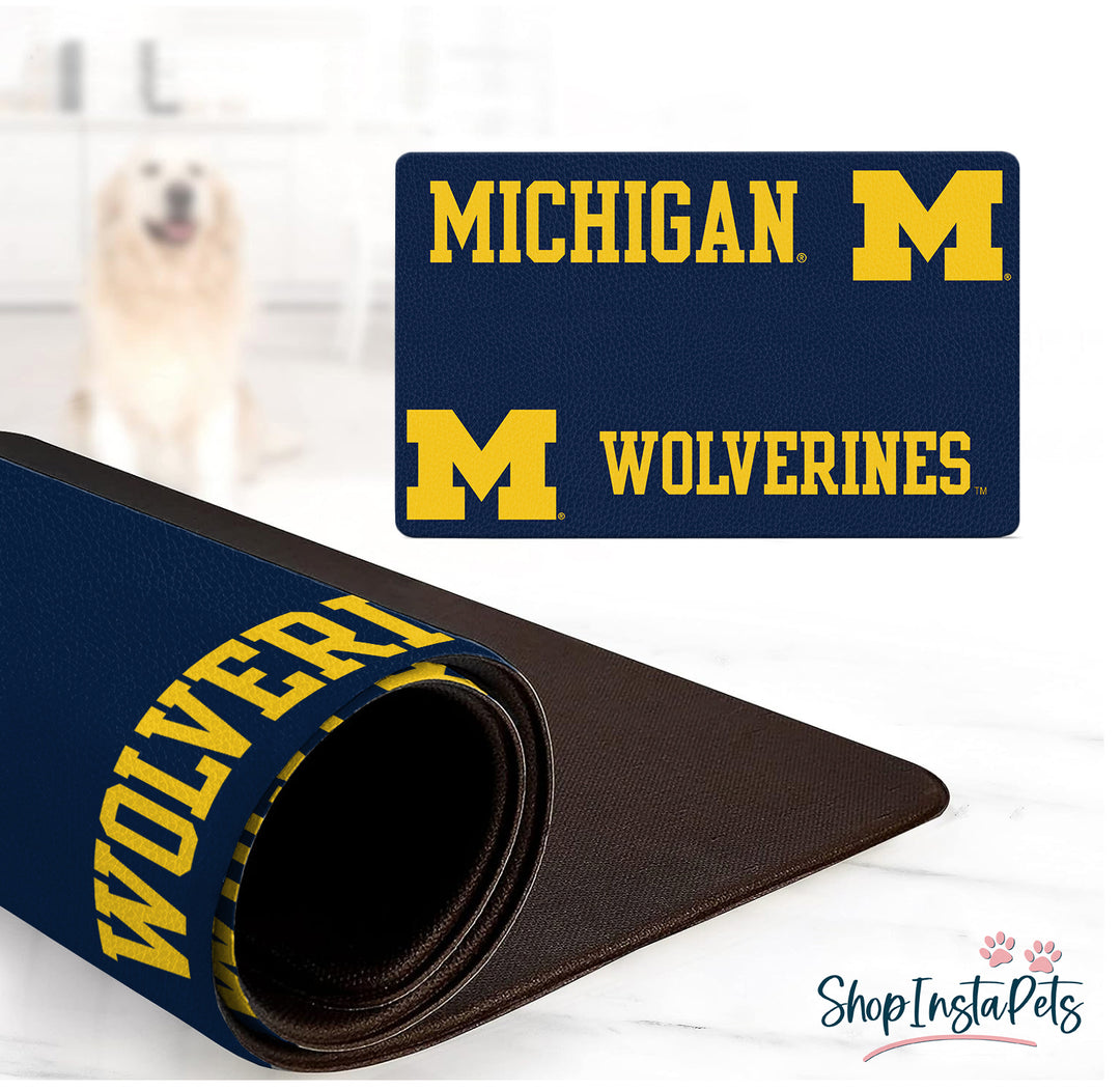 Michigan Wolverines | NCAA Officially Licensed | Food & Water Mat