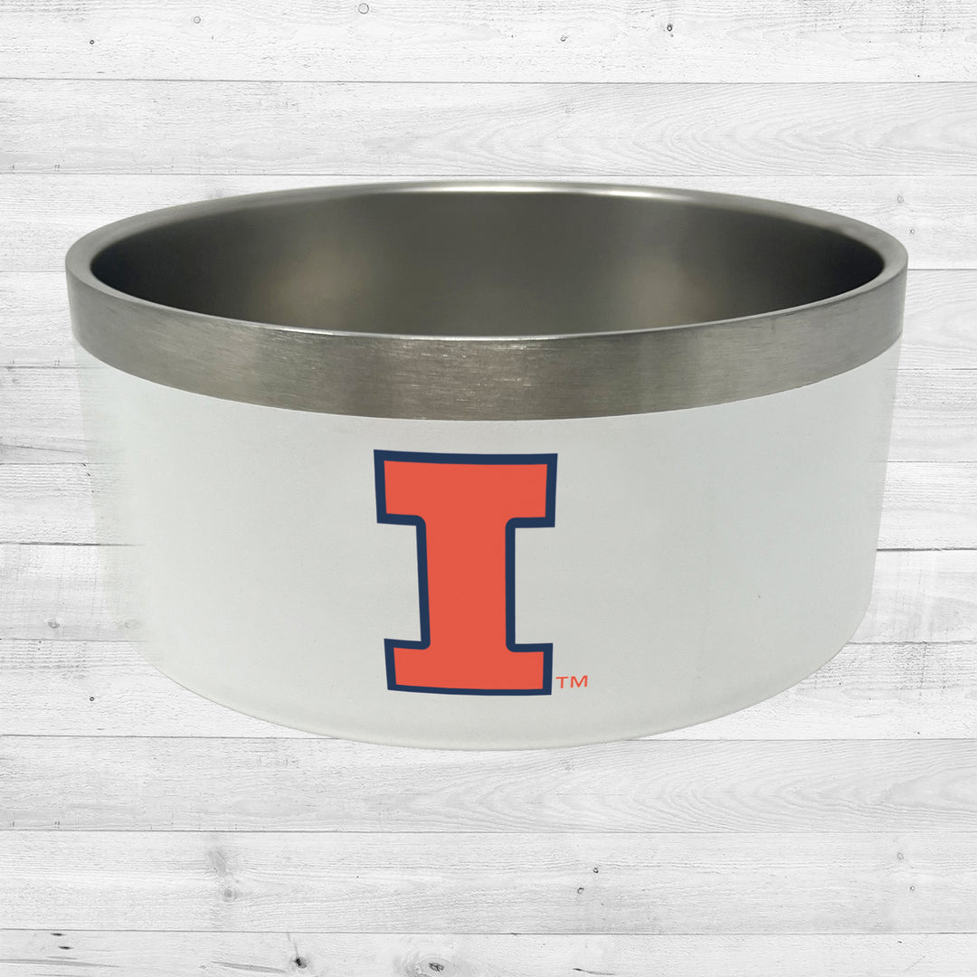 Illinois Fighting Illini | NCAA Officially Licensed | 32 Oz Food & Water Bowl