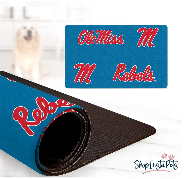 Ole Miss Rebels | NCAA Officially Licensed | Food & Water Mat