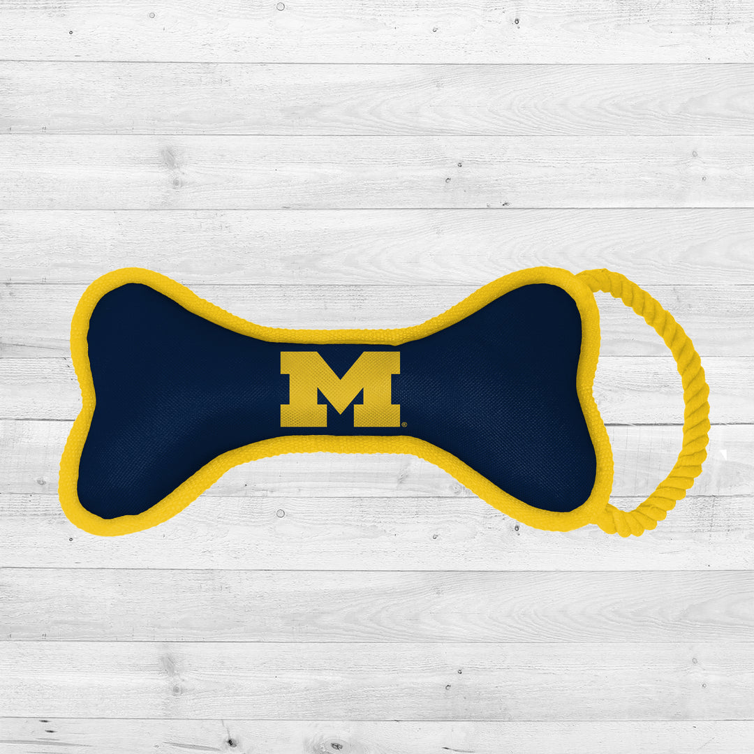 Michigan Wolverines | NCAA Officially Licensed | Bone Dog Toy