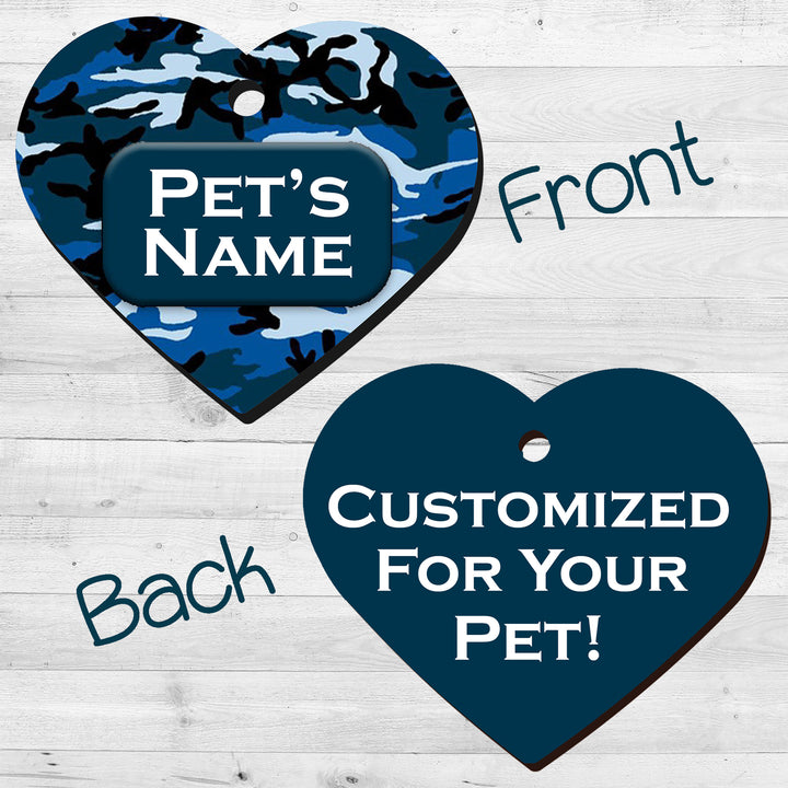 Camo | Blue | Pet Tag 2-Sided