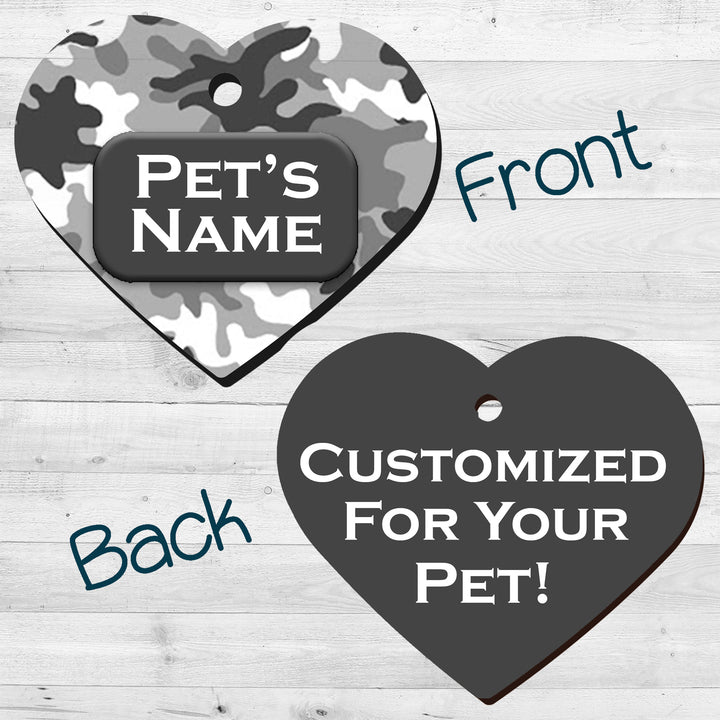 Camo | Gray | Pet Tag 2-Sided