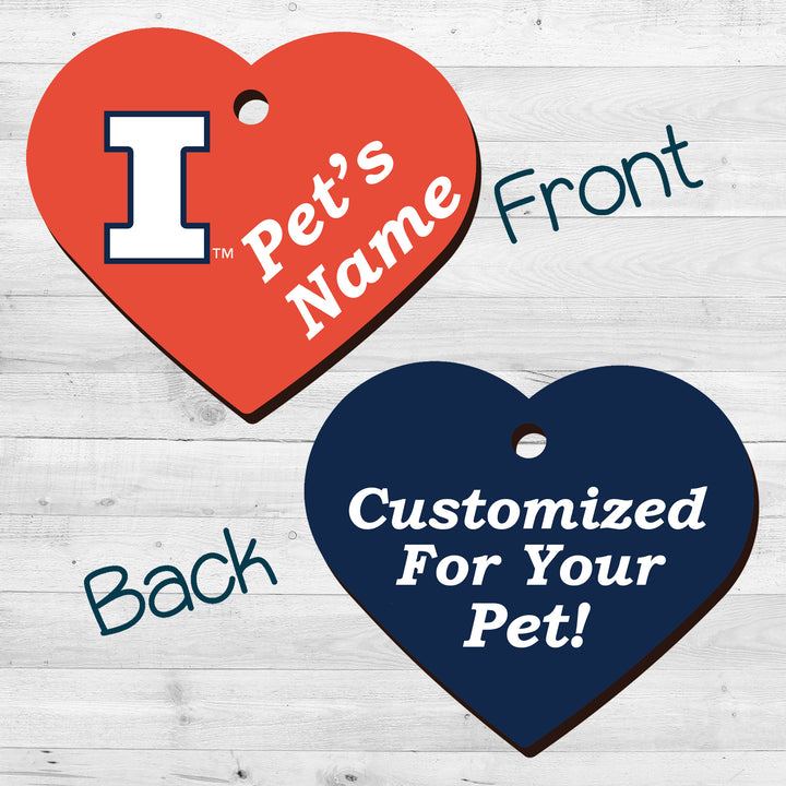 Illinois Fighting Illini | NCAA Officially Licensed | Pet Tag 2-Sided