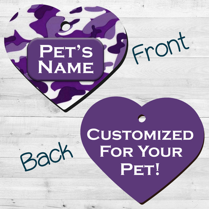 Camo | Purple | Pet Tag 2-Sided