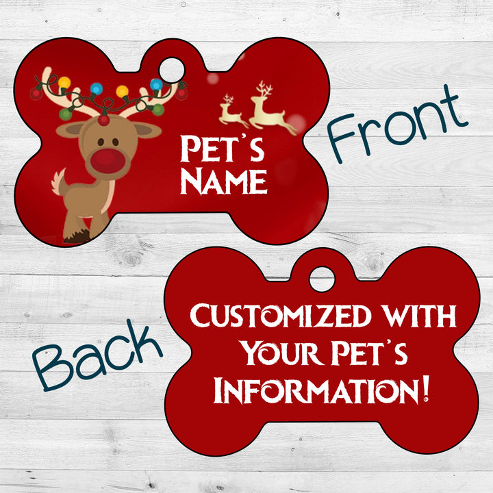 Christmas | Reindeer | Dog Tag 2-Sided