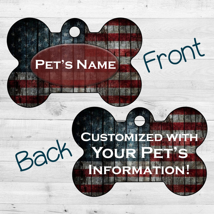 Flag | Rustic | Dog Tag 2-Sided