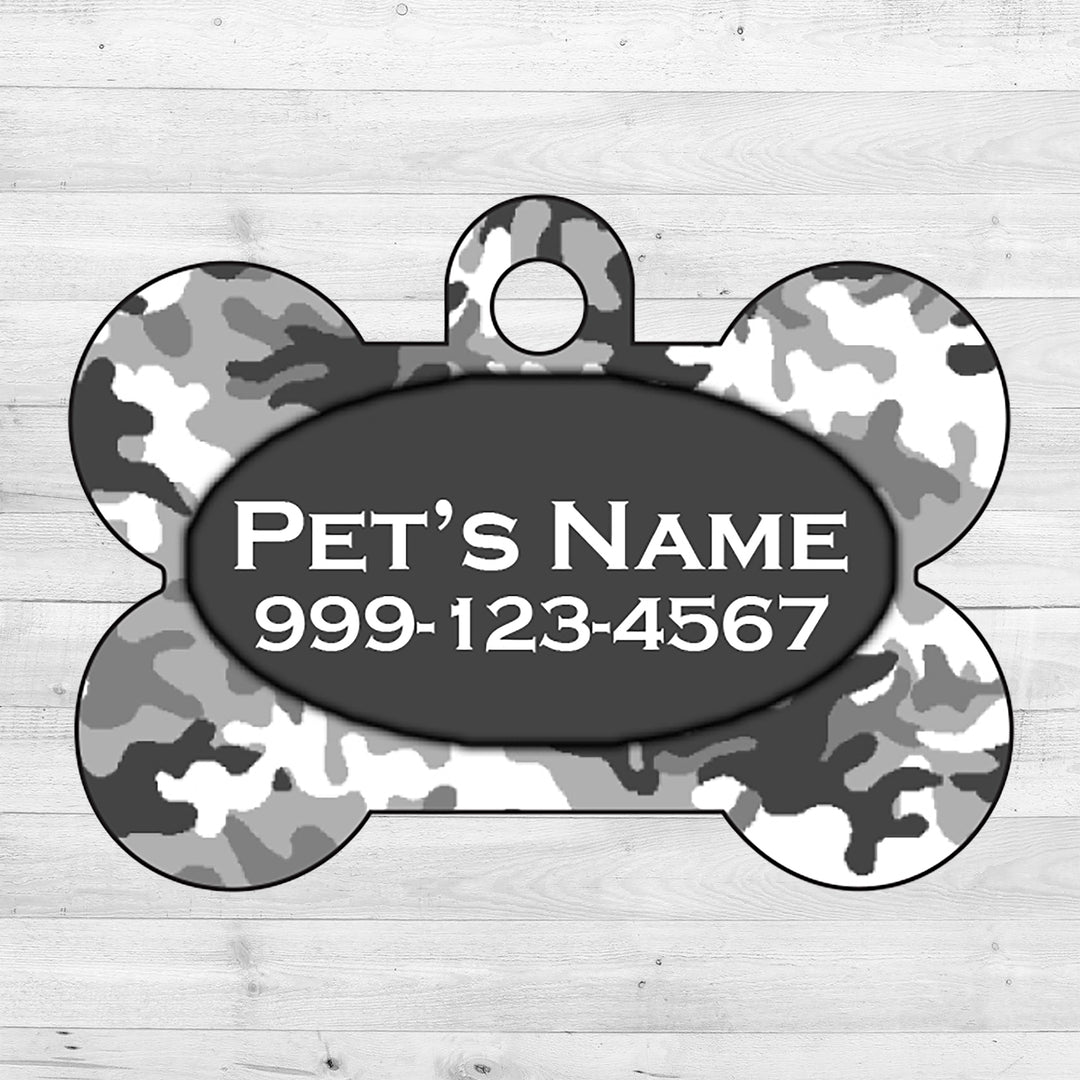 Camo | Gray | Dog Tag 1-Sided