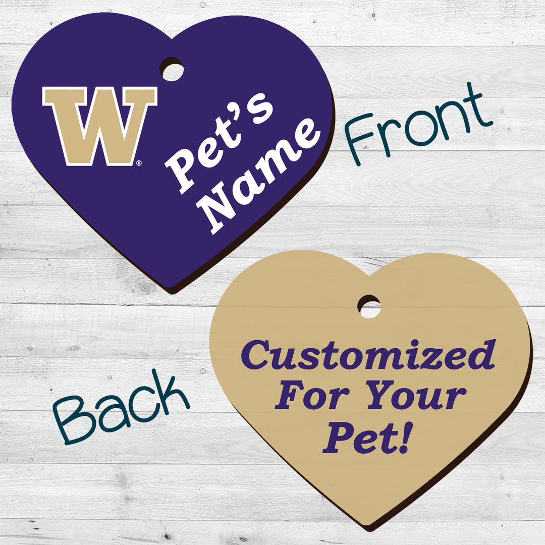 Washington Huskies | NCAA Officially Licensed | Pet Tag 2-Sided