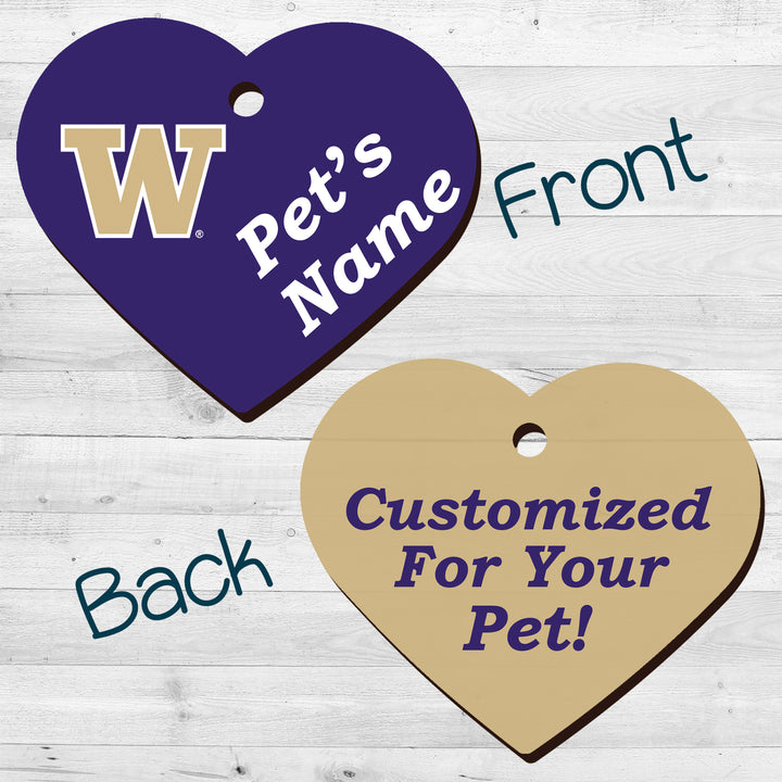 Washington Huskies | NCAA Officially Licensed | Pet Tag 2-Sided