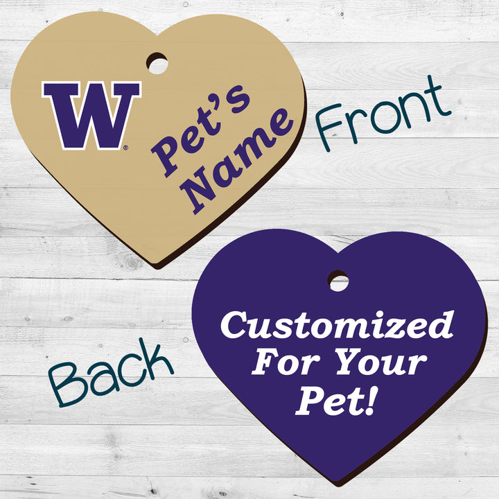 Washington Huskies | NCAA Officially Licensed | Pet Tag 2-Sided