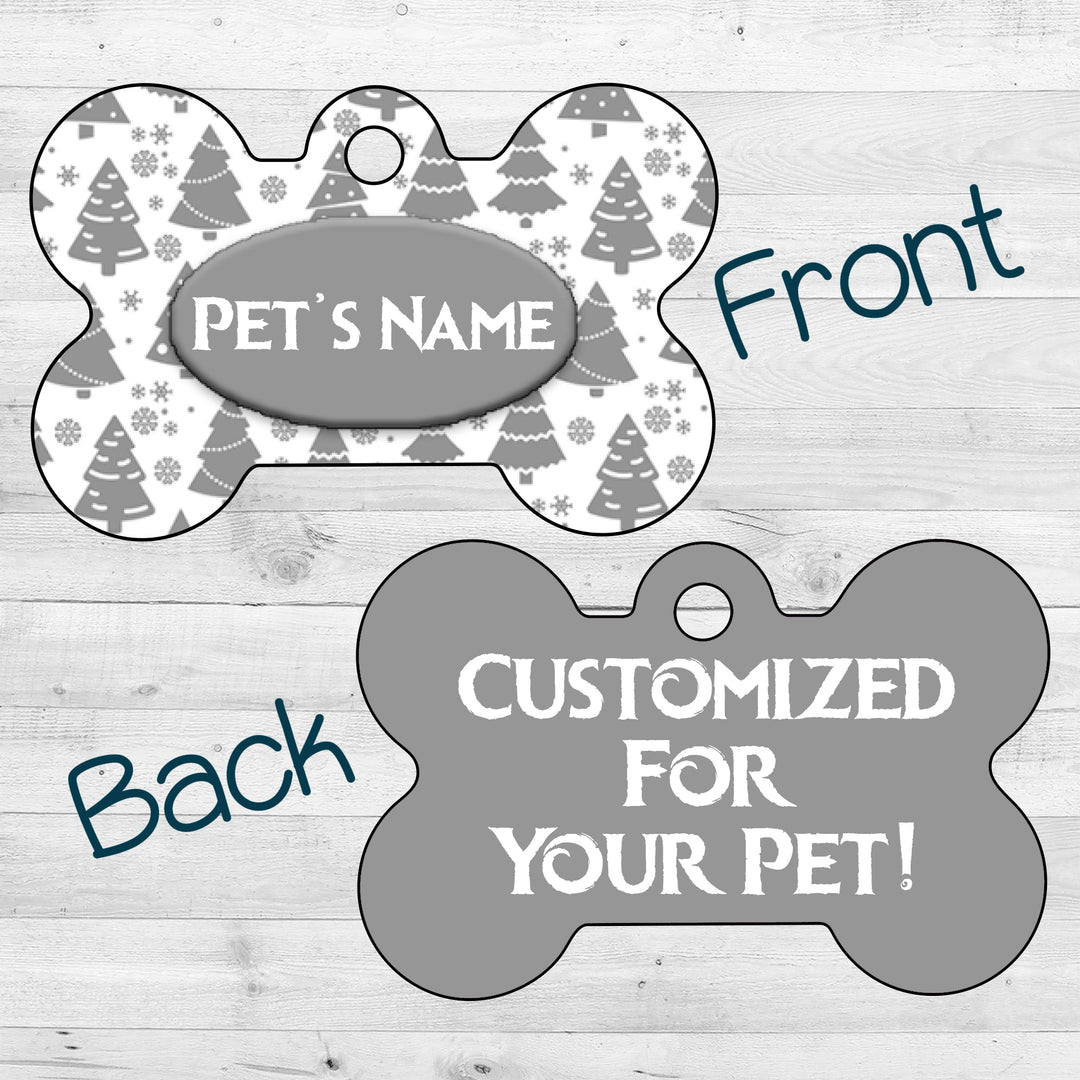 Christmas | Winter Trees | Dog Tag 2-Sided