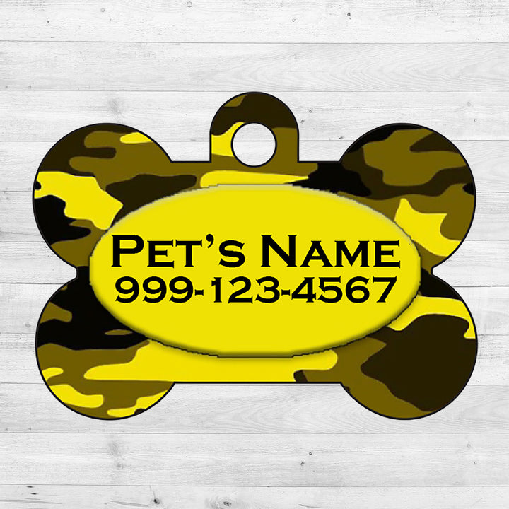 Camo | Yellow | Dog Tag 1-Sided
