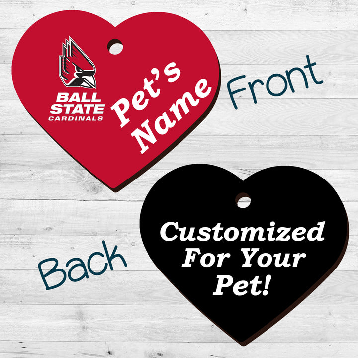 Ball State Cardinals | NCAA Officially Licensed | Pet Tag 2-Sided