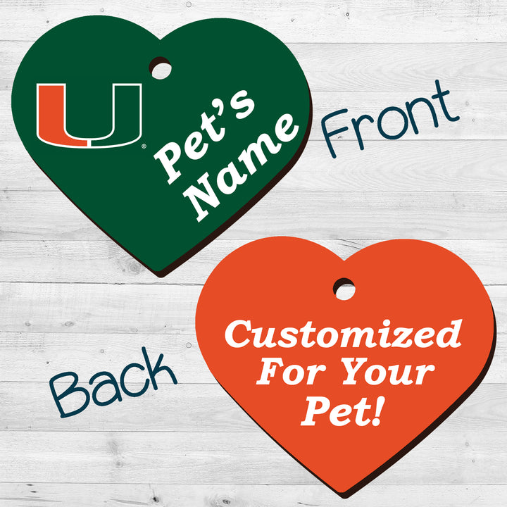 Miami Hurricanes | NCAA Officially Licensed | Pet Tag 2-Sided