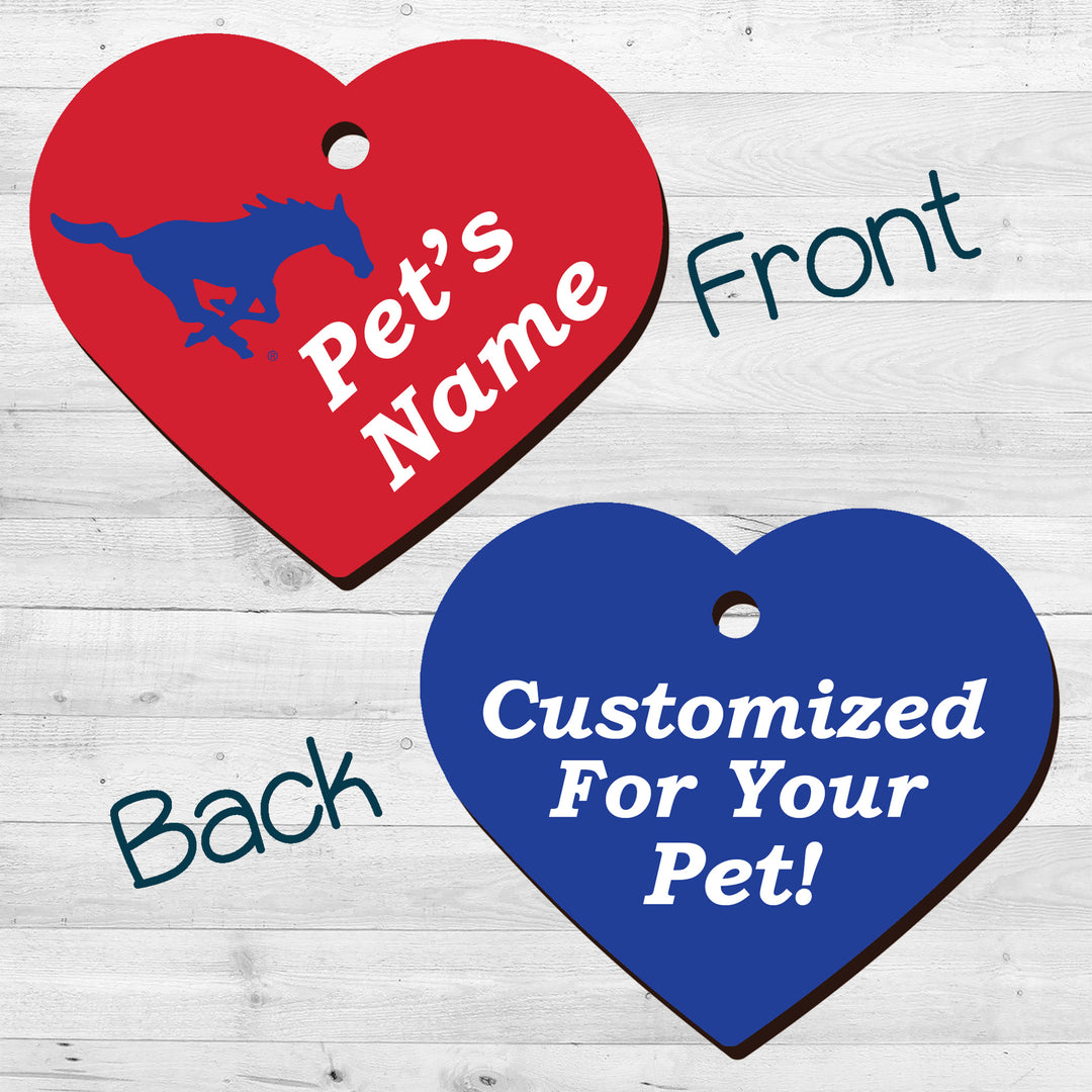 SMU Mustangs | NCAA Officially Licensed | Pet Tag 2-Sided