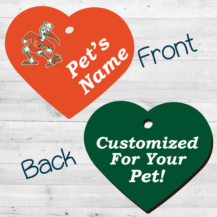 Miami Hurricanes | NCAA Officially Licensed | Pet Tag 2-Sided