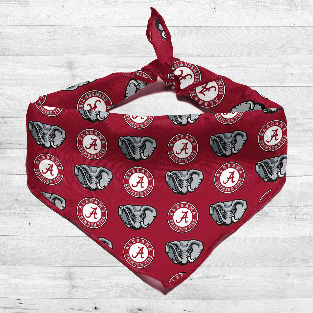 Alabama Crimson Tide | NCAA Officially Licensed | Dog Bandana | Fits Pets of all Sizes