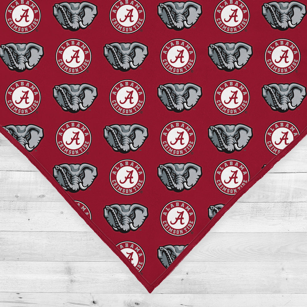 Alabama Crimson Tide | NCAA Officially Licensed | Dog Bandana | Fits Pets of all Sizes