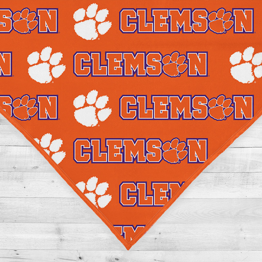 Clemson Tigers | NCAA Officially Licensed | Dog Bandana | Fits Pets of all Sizes