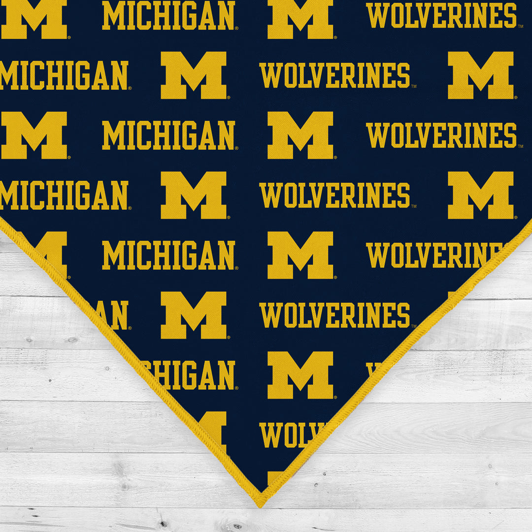 Michigan Wolverines | NCAA Officially Licensed | Dog Bandana | Fits Pets of all Sizes