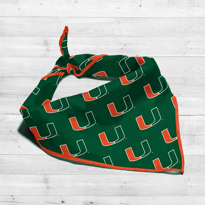 Miami Hurricanes | NCAA Officially Licensed | Dog Bandana | Fits Pets of all Sizes