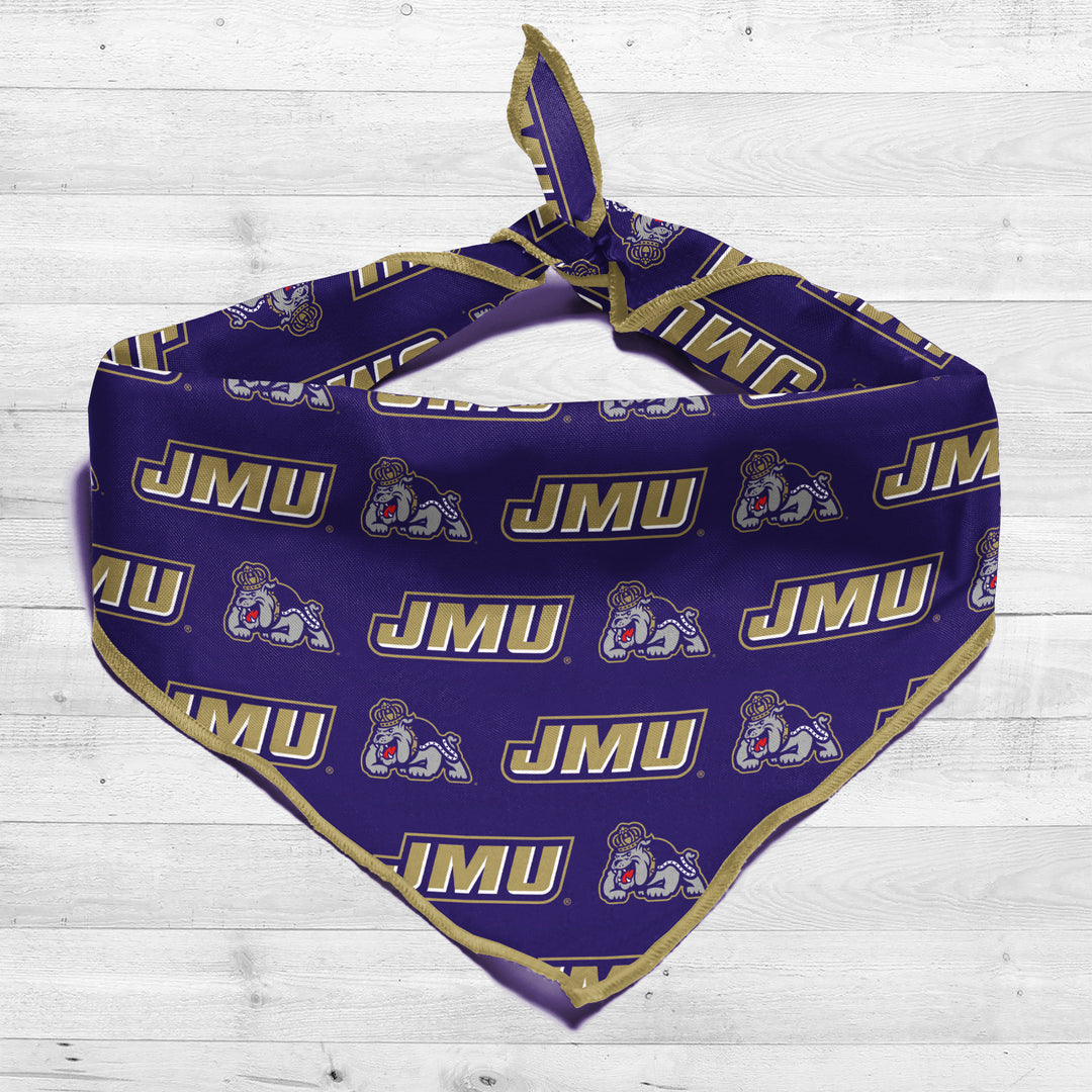 James Madison Dukes | NCAA Officially Licensed | Dog Bandana | Fits Pets of all Sizes