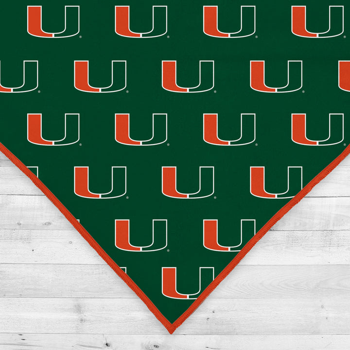 Miami Hurricanes | NCAA Officially Licensed | Dog Bandana | Fits Pets of all Sizes