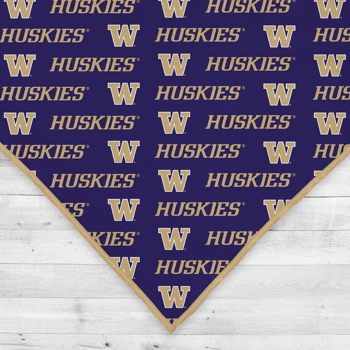 Washington Huskies | NCAA Officially Licensed | Dog Bandana | Fits Pets of all Sizes