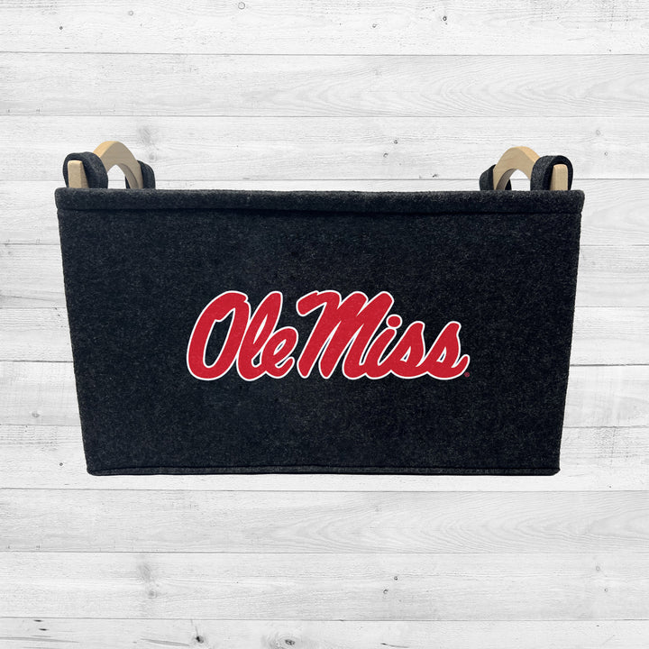 Ole Miss Rebels | NCAA Officially Licensed | Toy Basket | Perfect for Home Decor & Dog Toys