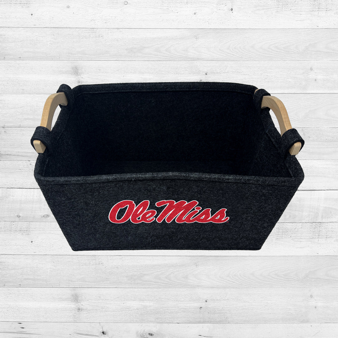 Ole Miss Rebels | NCAA Officially Licensed | Toy Basket | Perfect for Home Decor & Dog Toys