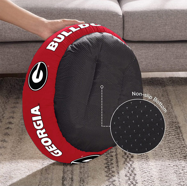 Georgia Bulldogs | NCAA Officially Licensed | Plush Donut Dog Bed