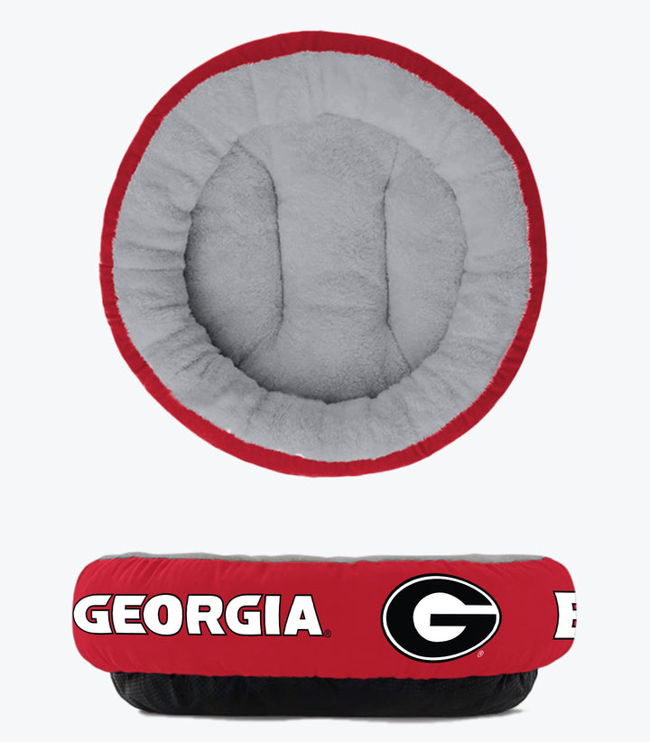 Georgia Bulldogs | NCAA Officially Licensed | Plush Donut Dog Bed