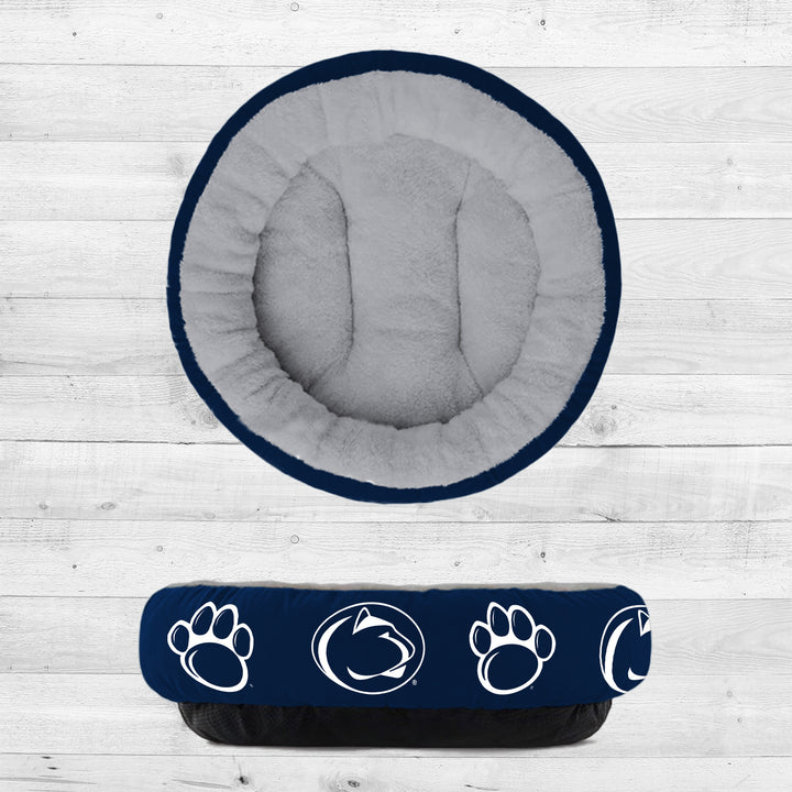 Penn State Nittany Lions | NCAA Officially Licensed | Plush Donut Dog Bed