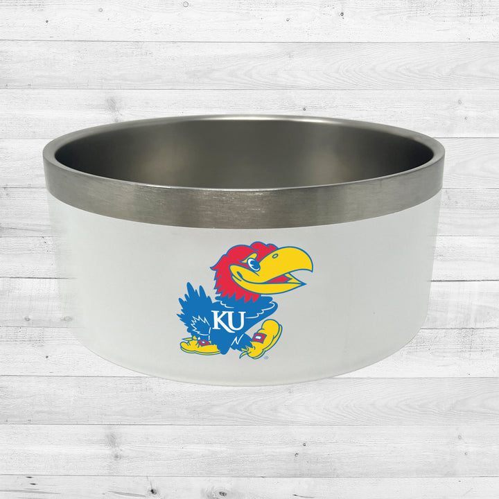 Kansas Jayhawks | NCAA Officially Licensed | 32 Oz Food & Water Bowl