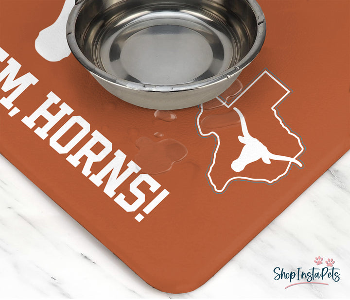 Texas Longhorns | NCAA Officially Licensed | Food & Water Mat