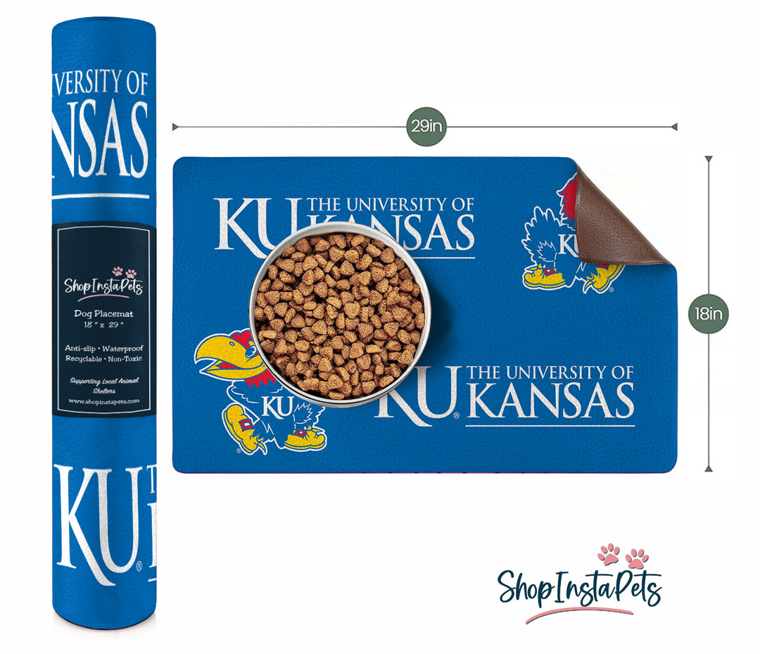 Kansas Jayhawks | NCAA Officially Licensed | Food & Water Mat